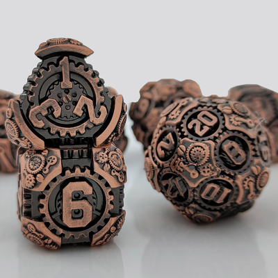 Gear Metal Dice Set DND Dungeons And Dragons TRPG Polyhedral Dice D6 Table