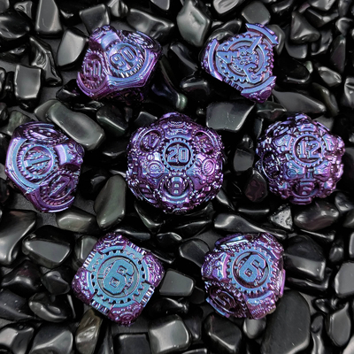 Gear Metal Dice Set DND Dungeons And Dragons TRPG Polyhedral Dice D6 Table
