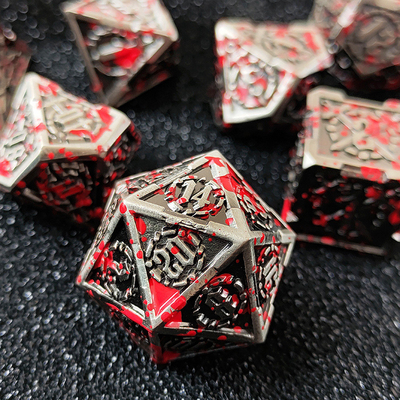 Sword Metal RPG Dice Hand Polished Cruzu Dungeon And Long DND#