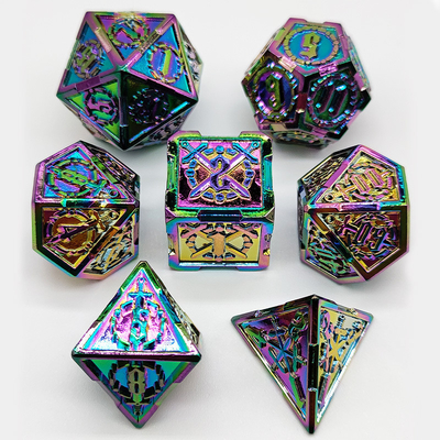 Sword Metal RPG Dice Hand Polished Cruzu Dungeon And Long DND#