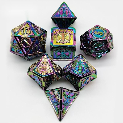 Sword Metal RPG Dice Hand Polished Cruzu Dungeon And Long DND#