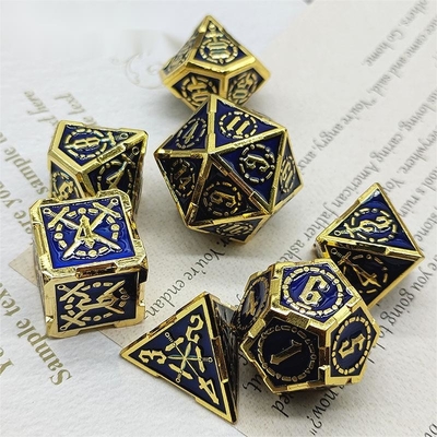 Sword Metal RPG Dice Hand Polished Cruzu Dungeon And Long DND#