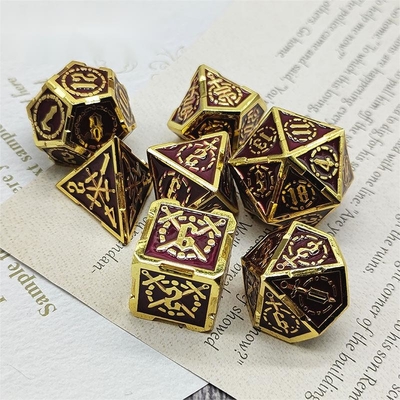 Sword Metal RPG Dice Hand Polished Cruzu Dungeon And Long DND#