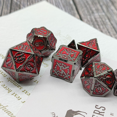 Sword Metal RPG Dice Hand Polished Cruzu Dungeon And Long DND#