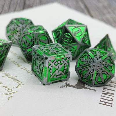 Sword Metal RPG Dice Hand Polished Cruzu Dungeon And Long DND#