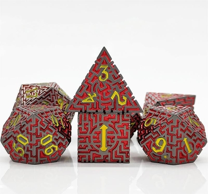 Solid Maze Multi -Faceted Metal Dice DND#RPG Dungeon And Long Crusu
