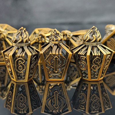 Bird Cage Hollow Multi Face Metal Dice Of Bade Gate Dungeon And DND#RPG