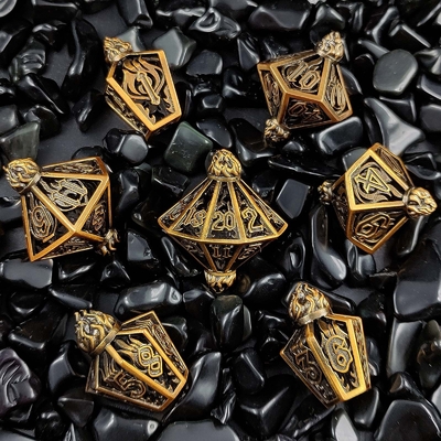 Bird Cage Hollow Multi Face Metal Dice Of Bade Gate Dungeon And DND#RPG