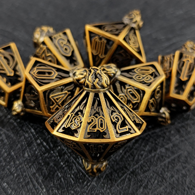 Bird Cage Hollow Multi Face Metal Dice Of Bade Gate Dungeon And DND#RPG
