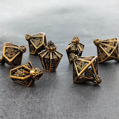 Bird Cage Hollow Multi Face Metal Dice Of Bade Gate Dungeon And DND#RPG