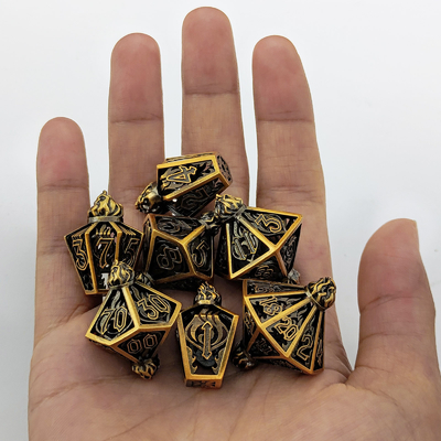 Bird Cage Hollow Multi Face Metal Dice Of Bade Gate Dungeon And DND#RPG