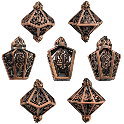 Bird Cage Hollow Multi Face Metal Dice Of Bade Gate Dungeon And DND#RPG