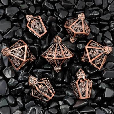 Bird Cage Hollow Multi Face Metal Dice Of Bade Gate Dungeon And DND#RPG
