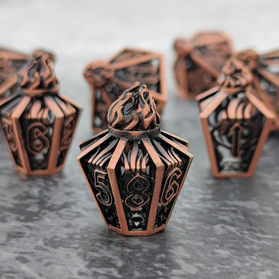 Bird Cage Hollow Multi Face Metal Dice Of Bade Gate Dungeon And DND#RPG