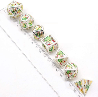 Christmas Hollow Multi Noodle Metal Dice Digital DND Dragon And Dungeon TRPG Multi -Faceted