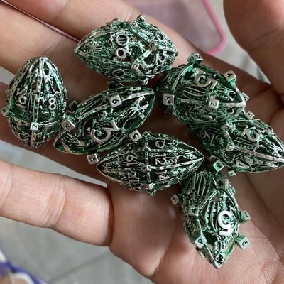 Creative Rugby Theme Metal Hollow RPG Dice Set Dragon And Dungeon DND