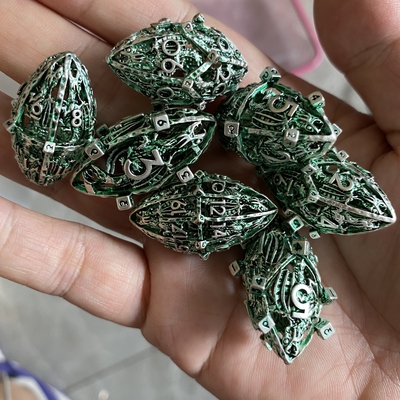 Creative Rugby Theme Metal Hollow RPG Dice Set Dragon And Dungeon DND