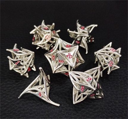 Geely Flower Hollow Metal Dice Set RPG Dragon And Dungeon DND