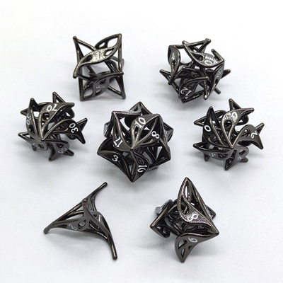 Geely Flower Hollow Metal Dice Set RPG Dragon And Dungeon DND
