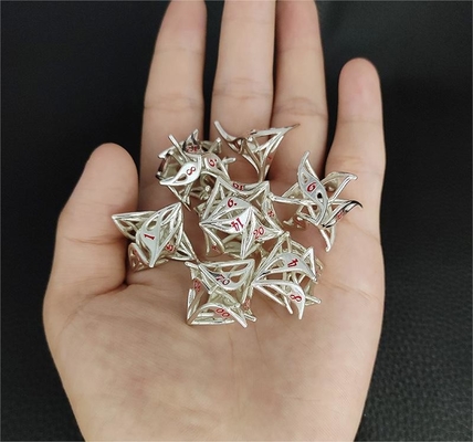 Geely Flower Hollow Metal Dice Set RPG Dragon And Dungeon DND