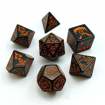 Polymodial Resin Dice 7PCS RPG Dice Set D4 D6 D8 D10 D12 D20 D20