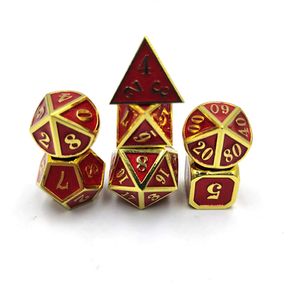 DND RPG Mini Metal Dice Running Group Game  For Board Games Multi -Face