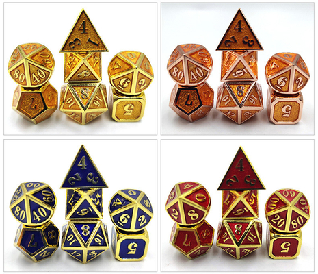 DND RPG Mini Metal Dice Running Group Game  For Board Games Multi -Face