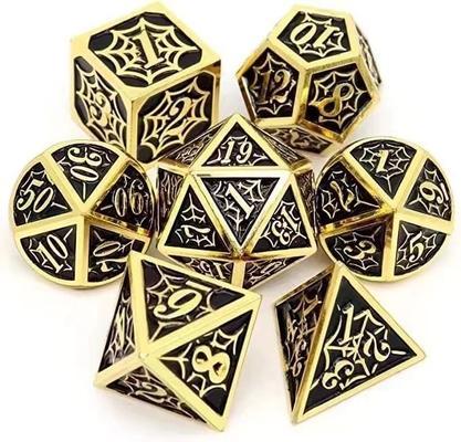 Spider -Man Solid Metal Polyhedral Dice Set DND RPG Luxury Style
