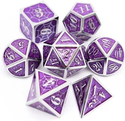 Spider -Man Solid Metal Polyhedral Dice Set DND RPG Luxury Style
