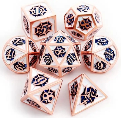 Spider -Man Solid Metal Polyhedral Dice Set DND RPG Luxury Style