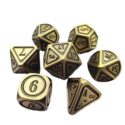 Antique Bronze Metal Dice Set Fifth Person Gaming Color Stray Earth Alloy Dice