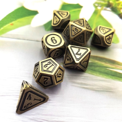 Antique Bronze Metal Dice Set Fifth Person Gaming Color Stray Earth Alloy Dice