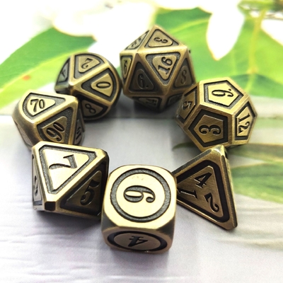 Antique Bronze Metal Dice Set Fifth Person Gaming Color Stray Earth Alloy Dice