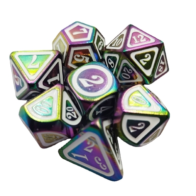 Solid Colorful Metal Dice Set Electric Sword Craft Dragon And Dungeon