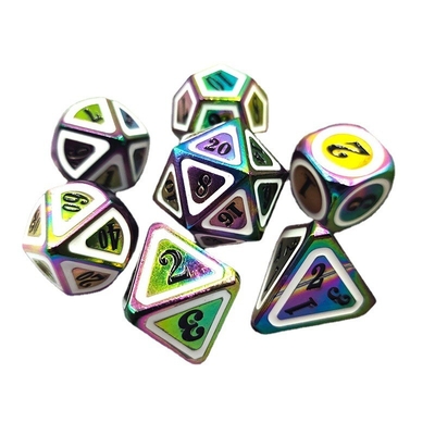Solid Colorful Metal Dice Set Electric Sword Craft Dragon And Dungeon