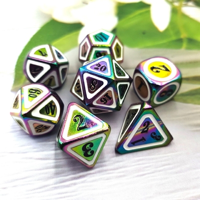 Solid Colorful Metal Dice Set Electric Sword Craft Dragon And Dungeon