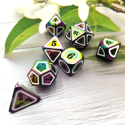 Solid Colorful Metal Dice Set Electric Sword Craft Dragon And Dungeon