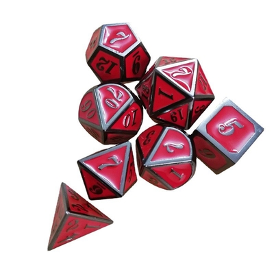 Enamel Crafts Solid Metal Dice Set Bude Men'S Door Cruch DND RPG