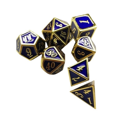 Enamel Crafts Solid Metal Dice Set Bude Men'S Door Cruch DND RPG