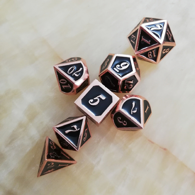 Enamel Crafts Solid Metal Dice Set Bude Men'S Door Cruch DND RPG