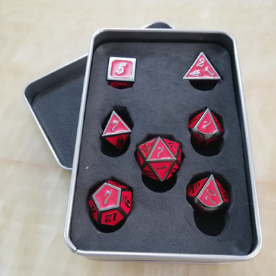 Enamel Crafts Solid Metal Dice Set Bude Men'S Door Cruch DND RPG