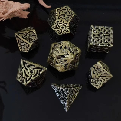 Intertwined Hollow DND RPG Metal Dice Dragon And Underground City Board Game