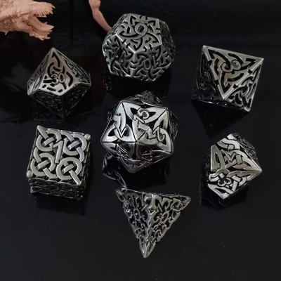Intertwined Hollow DND RPG Metal Dice Dragon And Underground City Board Game
