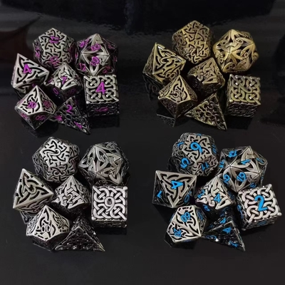 Intertwined Hollow DND RPG Metal Dice Dragon And Underground City Board Game