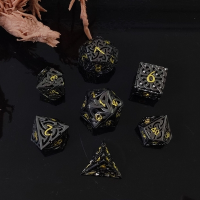 Intertwined Hollow DND RPG Metal Dice Dragon And Underground City Board Game