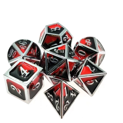 Colorful Enamel Craftsmanship Solid Metal Dice Dragon And Board Game DND RPG