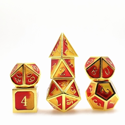 Colorful Enamel Craftsmanship Solid Metal Dice Dragon And Board Game DND RPG