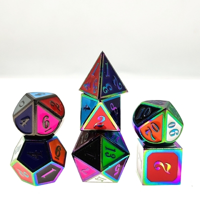 Colorful Enamel Craftsmanship Solid Metal Dice Dragon And Board Game DND RPG