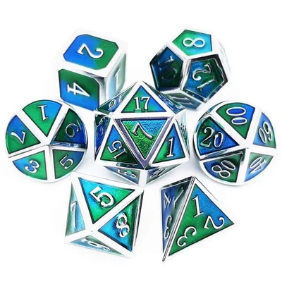Colorful Enamel Craftsmanship Solid Metal Dice Dragon And Board Game DND RPG