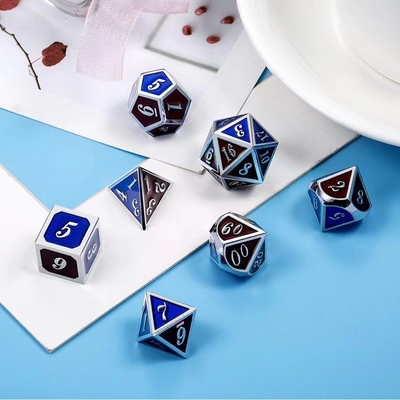 Colorful Enamel Craftsmanship Solid Metal Dice Dragon And Board Game DND RPG